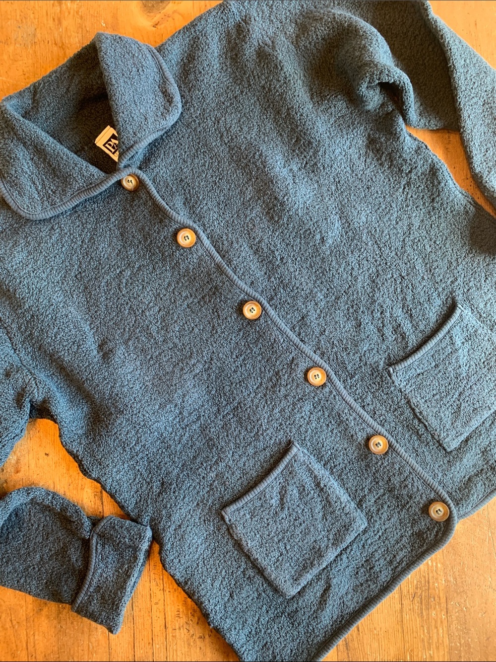 PA Company 1990’s Women’s Navy Blue Button-Up Cotton Cardigan - Picture 12 of 16